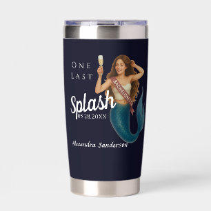 personalized mermaid bachelorette insulated tumbler