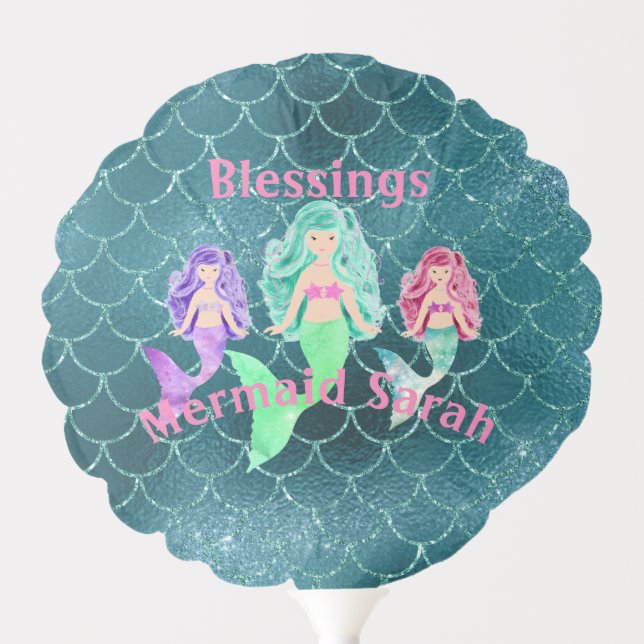 Personalized Mermaid Balloon (Front)