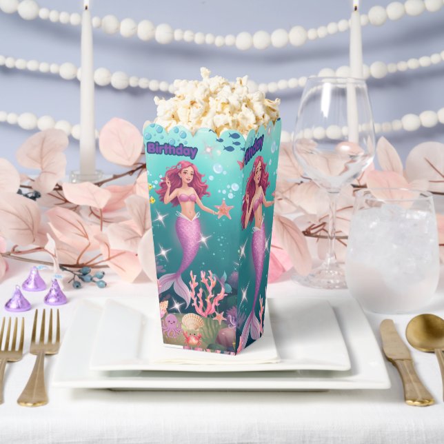 Personalized Mermaid Birthday Party Invitation Favor Boxes (Wedding)