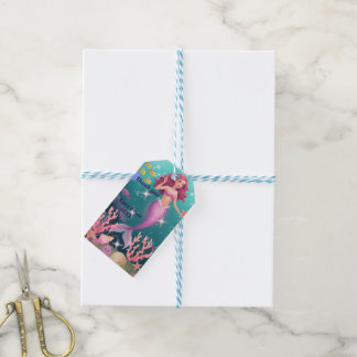 Personalized Mermaid Birthday Party Invitation Gift Tags