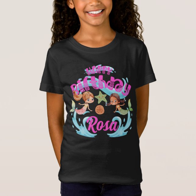 Personalized Mermaid Birthday Shirt (Front)