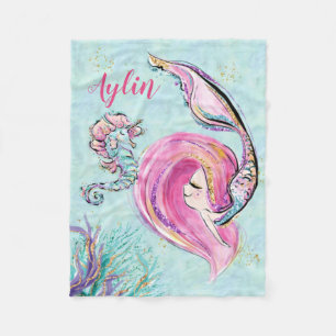 Personalized Mermaid Blanket