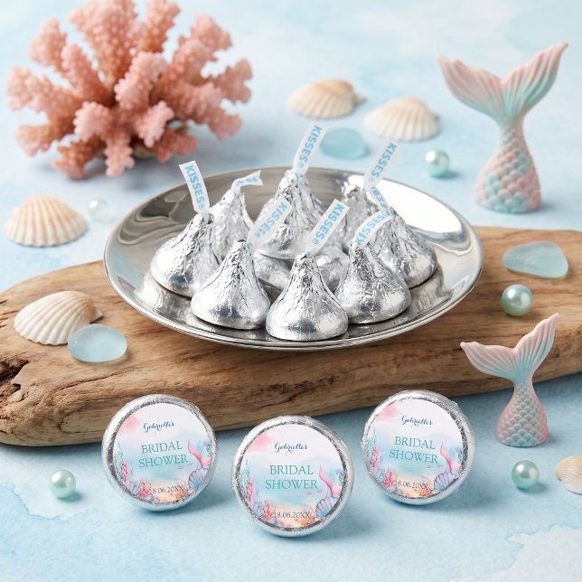 Personalized Mermaid Bridal Shower Hershey®'s Kisses® (Creator Uploaded)