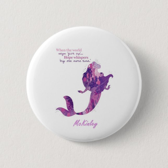 Personalized Mermaid Button (Front)