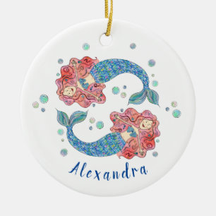 Personalized Mermaid Ceramic Tree Decoration
