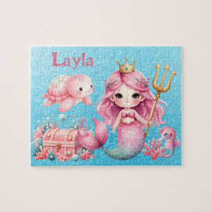 Personalized Mermaid Child Name Puzzle