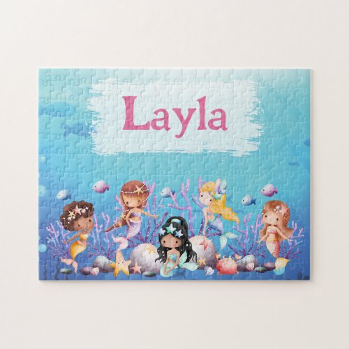 Personalized Mermaid Child Name Puzzle 