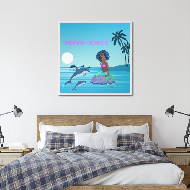 Personalized Mermaid  Framed Art (Bedroom)