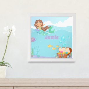Personalized Mermaid Framed Art