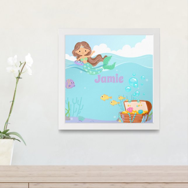 Personalized Mermaid  Framed Art (Entryway)
