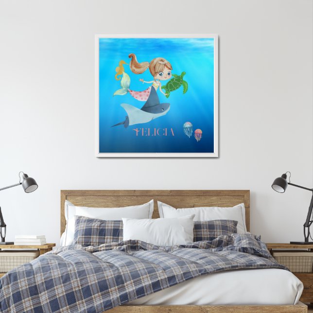 Personalized Mermaid Framed Art (Bedroom)