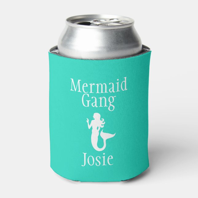 Personalized Mermaid Gang Can Cooler (Can Front)