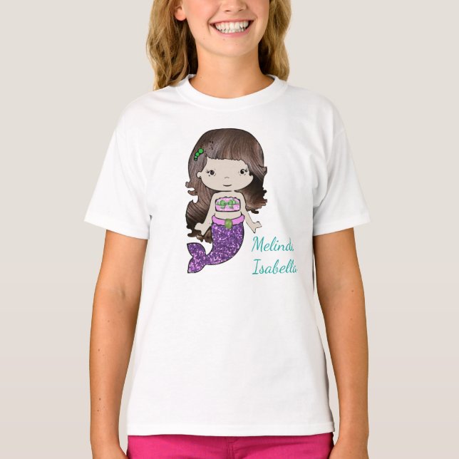 Personalized Mermaid Girls Shirt (Front)