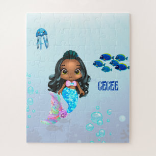 Personalized Mermaid  Jigsaw Puzzle