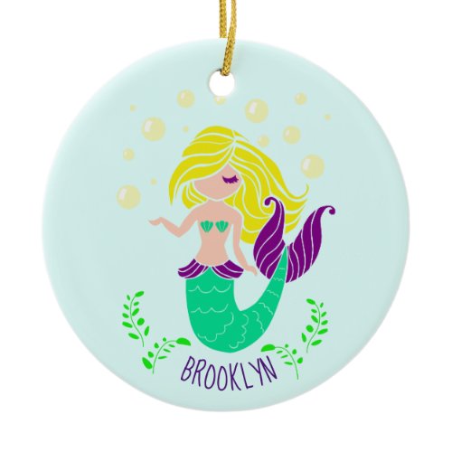 Personalized Mermaid Ornament