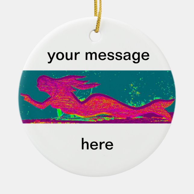 personalized mermaid ornament (Front)