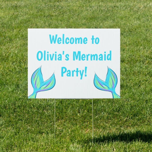 Personalized Mermaid Party Welcome Sign (Insitu)