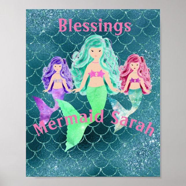 Personalized Mermaid Poster (Front)