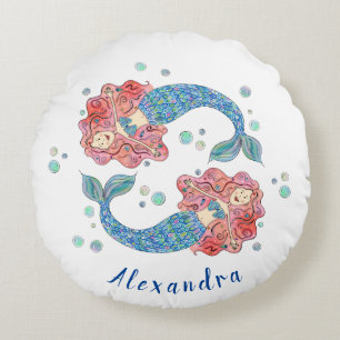 Personalized Mermaid Round cushion