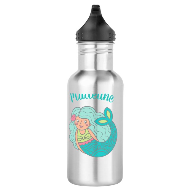 Personalized Mermaid Stainless Steel Water Bottle (Right)