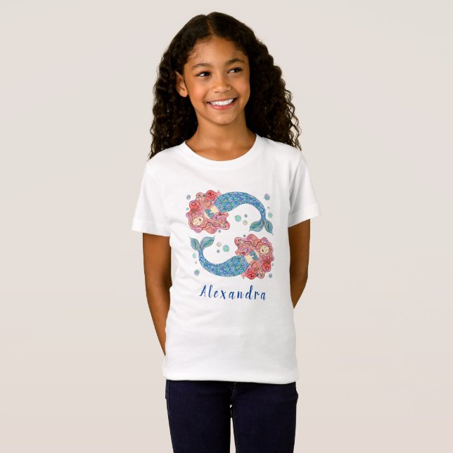 Personalized Mermaid T-Shirt (Front Full)