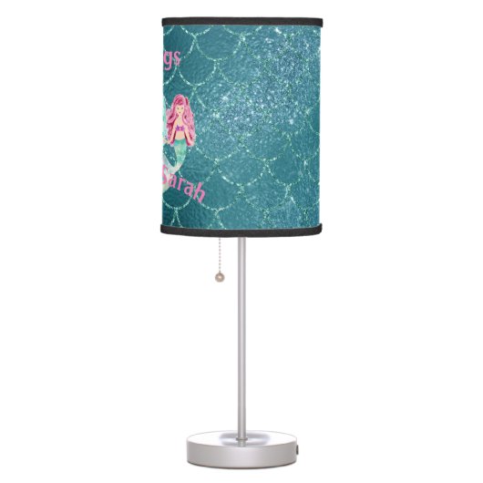 Personalized Mermaid Table Lamp (Right)