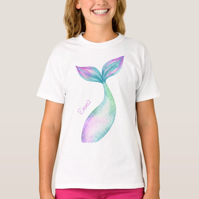 Personalized Mermaid Tail T-shirt (Front)