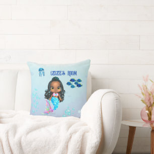 Personalized Mermaid Throw Pillow