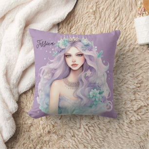 Personalized Mermaid Throw Pillow