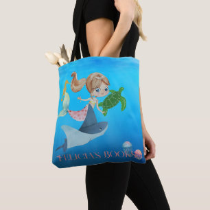 Personalized Mermaid  Tote Bag