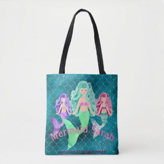 Personalized Mermaid Tote Bag