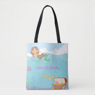 Personalized Mermaid  Tote Bag
