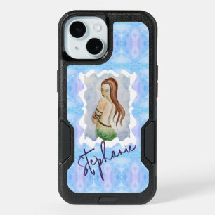 Personalized Mermaid Watercolor Original Art iPhone 15 Case