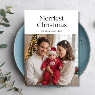 Personalized Merriest Family Holiday Greeting Card