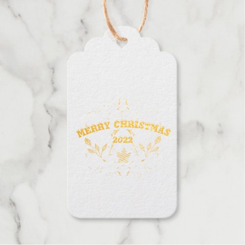 PERSONALIZED MERRY CHRISTMAS 2022 FOIL GIFT TAGS