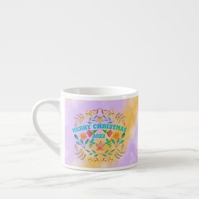 PERSONALIZED MERRY CHRISTMAS 20XX  ESPRESSO CUP (Left)