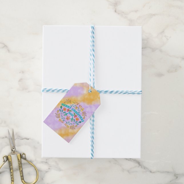 PERSONALIZED MERRY CHRISTMAS 20XX GIFT TAGS (With Twine)