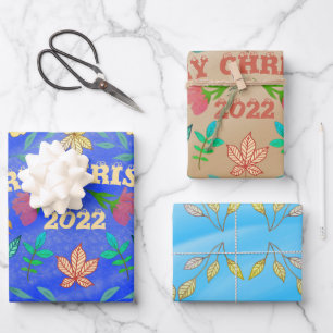PERSONALIZED MERRY CHRISTMAS 20XX WRAPPING PAPER SHEETS