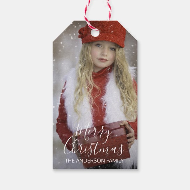 Personalized Merry Christmas | Add your PHOTO Gift Tags