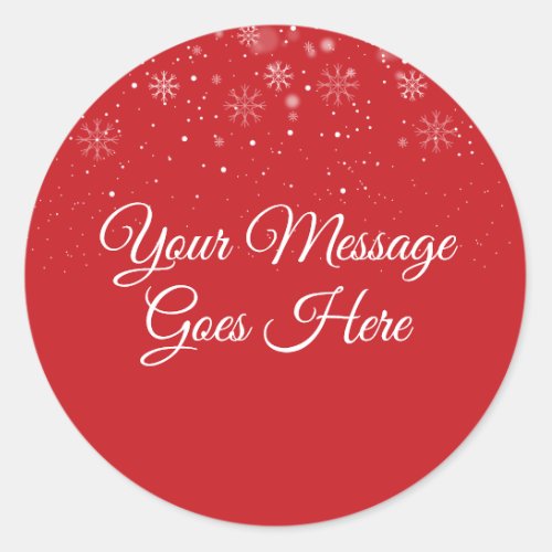 Personalized Merry Christmas and a Happy New Year Classic Round Sticker