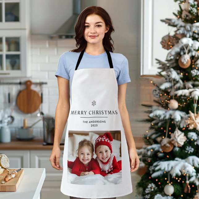 "Personalized Merry Christmas Apron with Photo  (Creator Uploaded)