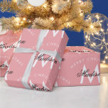 Personalized Merry Christmas Blush Pink Monogram Wrapping Paper<br><div class="desc">A personalized stylish "Merry Christmas" monogram design with a Xmas blush pink background color. An ideal festive custom design for the holiday season. Customize the monogram and make it your own!</div>