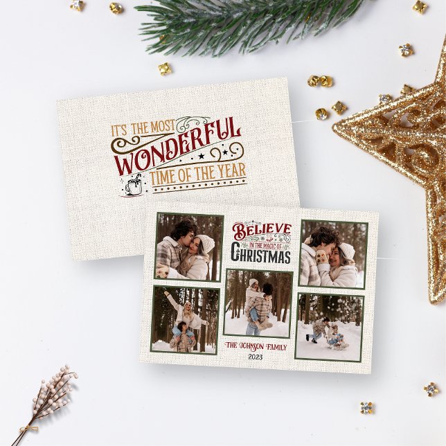 Personalized Merry Christmas Card with Photos (Creator Uploaded)