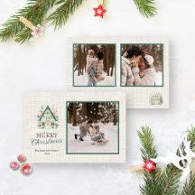 Personalized Merry Christmas Card with Photos