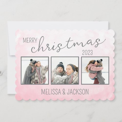 Personalized Merry Christmas Card with Photos