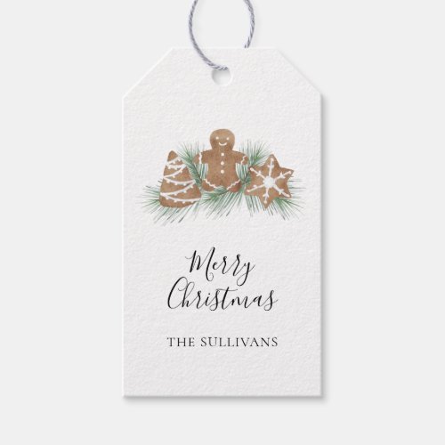 Personalized Merry Christmas Cookies Gift Tags