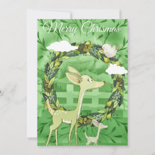 Personalized Merry Christmas Deer Card