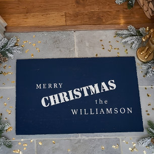 Personalized Merry Christmas Family Name Doormat
