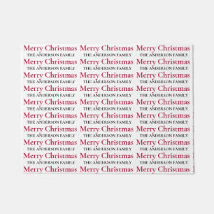 Personalized Merry Christmas Family Name Doormat