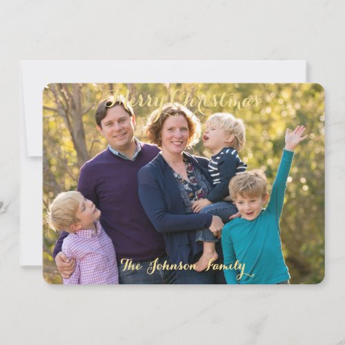 Personalized Merry Christmas Family Photo Happy Holiday Card